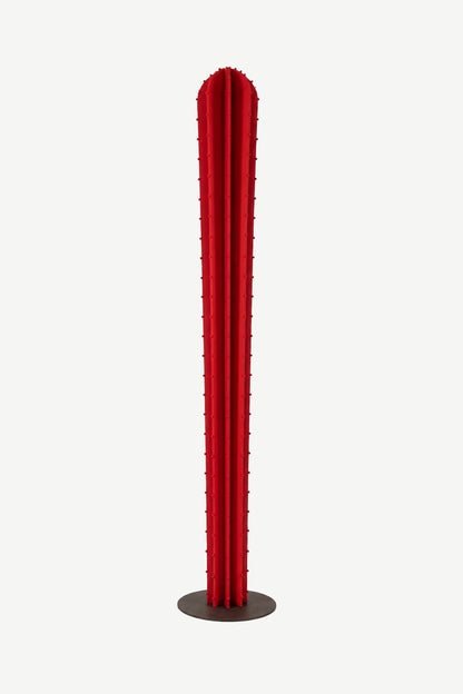 MATRACK hand-forged iron sculpture by Orenzo – tall ribbed architectural column, shown in a reddish patina finish